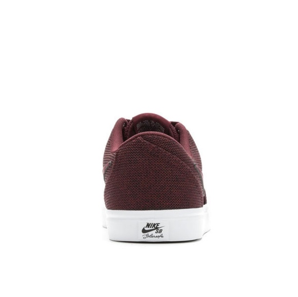 Maroon Nike Solar Check Canvas Prem Skate Shoes - Picture 6 of 7